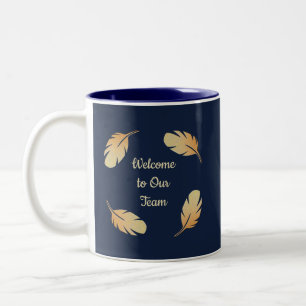 Welcome to Our Team Business New Employee Token Two-Tone Coffee Mug