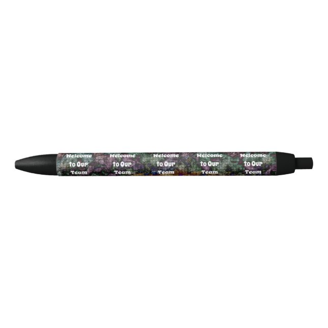 Welcome to Our Team Elegant Tie-dye Professional Black Ink Pen (Front)