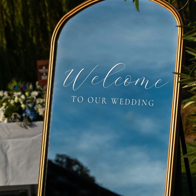 Welcome to Our Wedding Elegant Script Wedding Window Cling (Welcome to Our Wedding Elegant Script Wedding Window Cling)