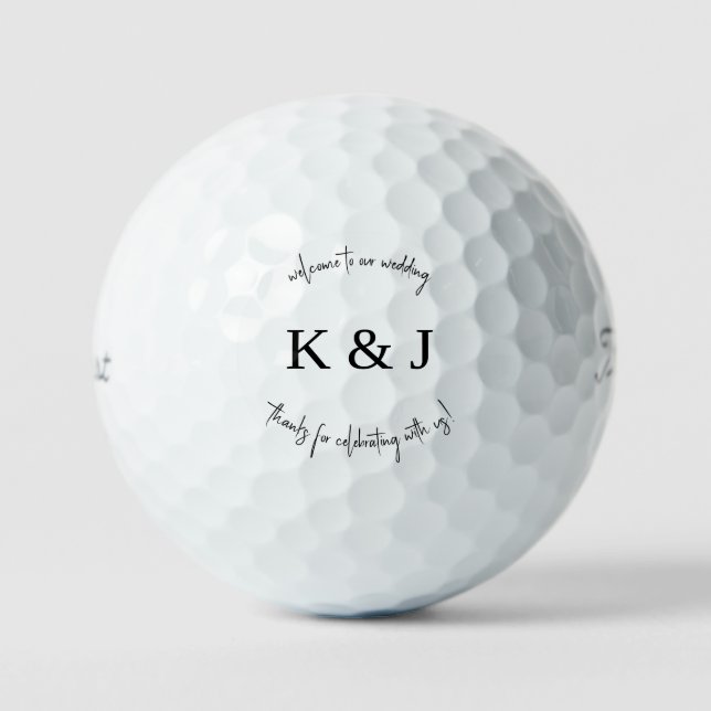  Welcome to our Wedding Favour Titleist Pro V1 Golf Balls (Front)