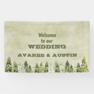 Welcome To our Wedding Forest Banner