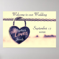 Welcome to our Wedding Heart Padlock