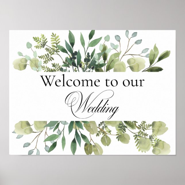 Welcome to our wedding poster (Front)