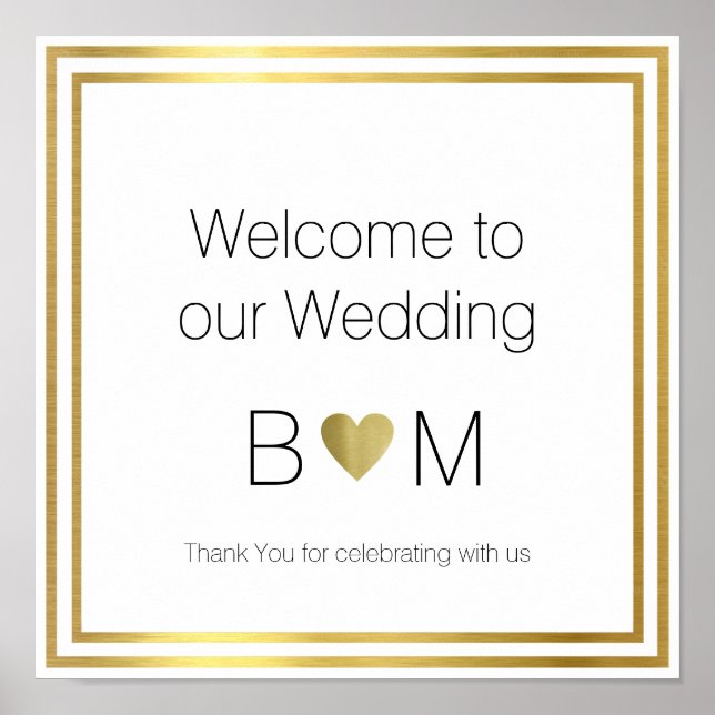 welcome to our wedding, reception love poster (Front)