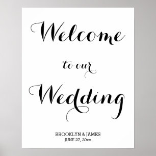 Welcome To Our Wedding Reception Sign Print