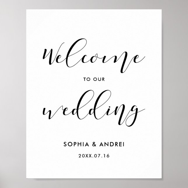 Welcome to our wedding sign (Front)
