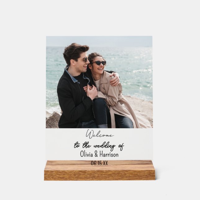 Welcome To Our Wedding Wedding Decor Frame (Front)