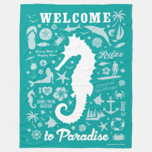 Welcome to Paradise Fleece Blanket