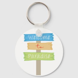 Welcome To Paradise Keychain
