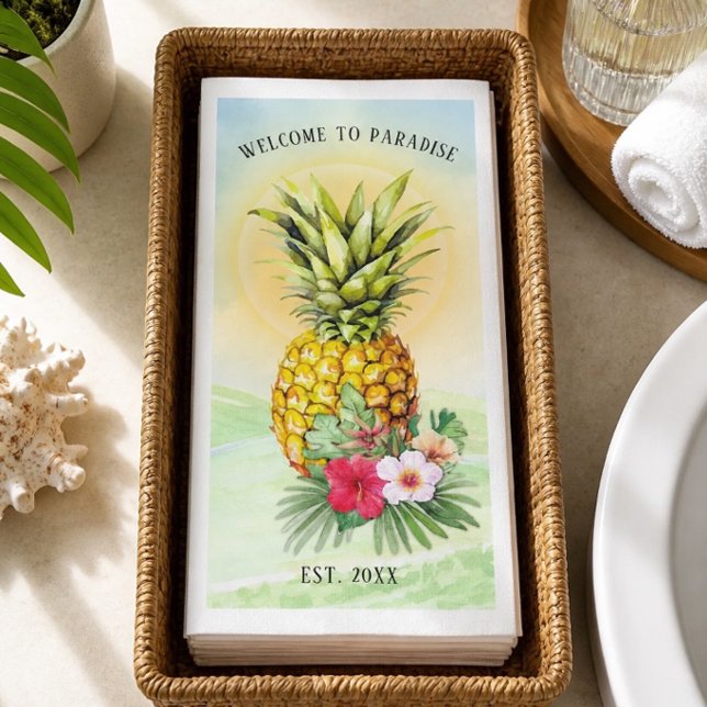 Welcome to Paradise Pineapple Paper Napkins (Creator Uploaded)