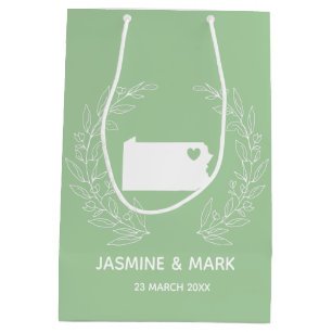 Welcome to Pennsylvania wedding favours custom  Medium Gift Bag