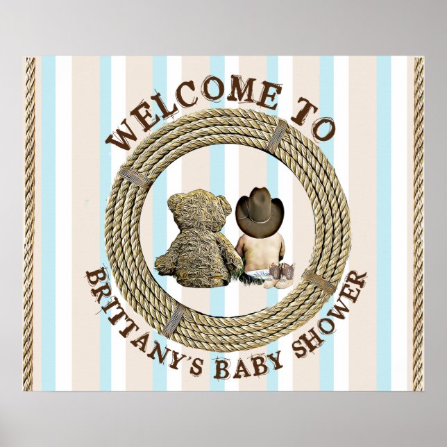 Welcome to Personalized Baby Shower Poster Banner (Front)