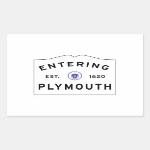 Welcome to Plymouth MA town sign Sticker