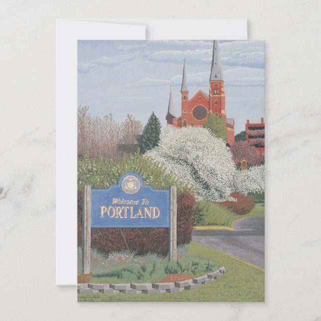 Welcome to Portland Maine Invitation (Front)