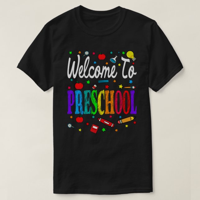 Welcome To Preschool Back To School T-Shirt (Design Front)