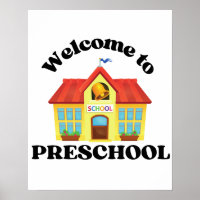 Welcome to Preschool: Bright and Cheerful Poster