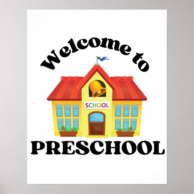 Welcome to Preschool: Bright and Cheerful Poster (Front)