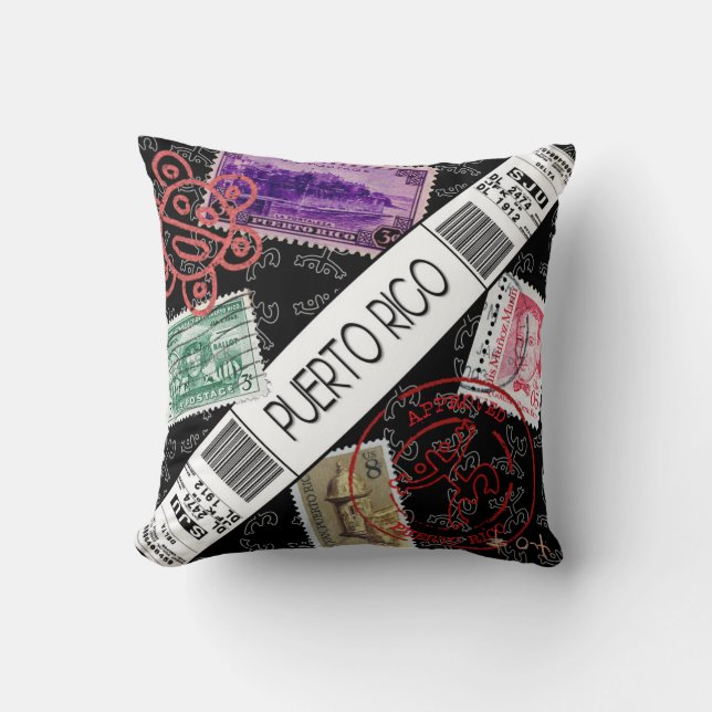 Welcome to Puerto Rico Throw Pillow (Front)