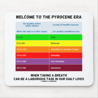 Welcome To Pyrocene Era Air Quality Index Geek Mouse Pad
