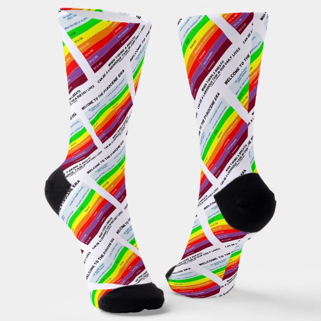 Welcome To Pyrocene Era Air Quality Index Geek Socks (Angled)