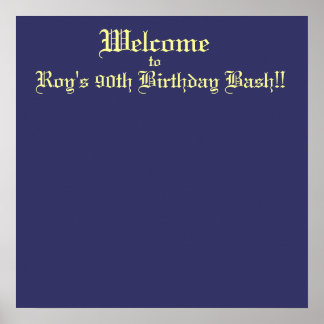 Welcome, to, Roy's 90th Birthday Bash!! Poster