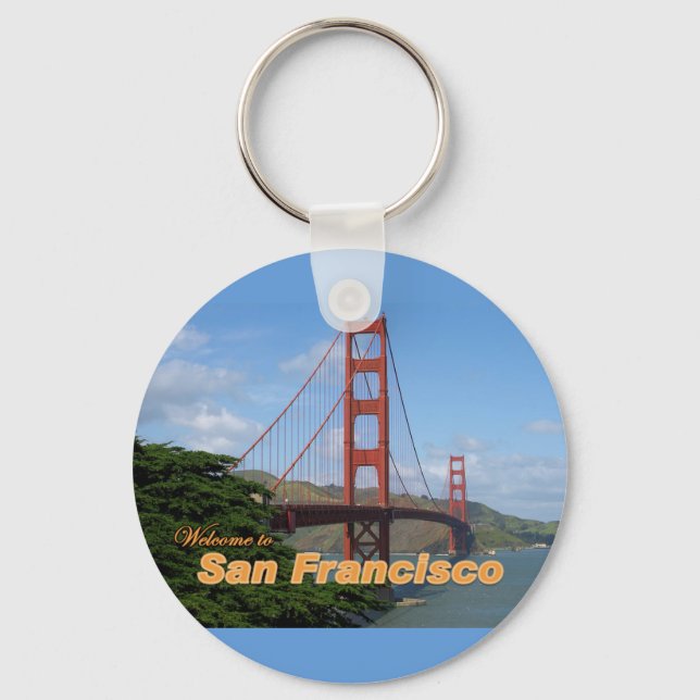Welcome to San Francisco - Golden Gate Bridge Keychain (Front)