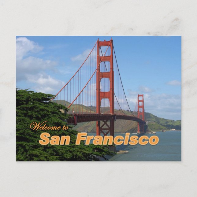 Welcome to San Francisco - Golden Gate Bridge Postcard (Front)
