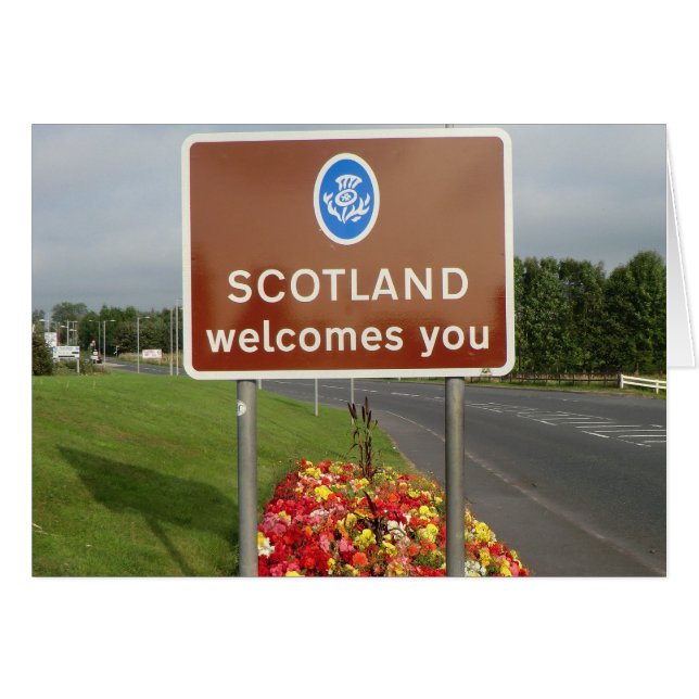 Welcome to Scotland - Anglo-Scottish Border Sign (Front Horizontal)