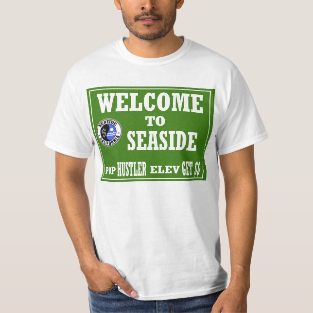 Welcome To Seaside -- T-Shirt (Front)