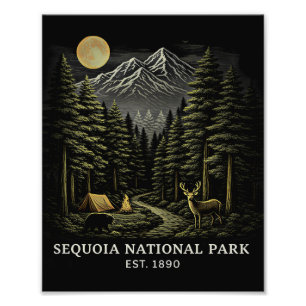 Welcome to Sequoia National USA Park Photo Print