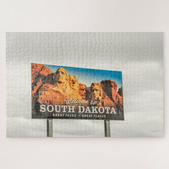 Welcome to South Dakota Sign Jigsaw Puzzle (Horizontal)