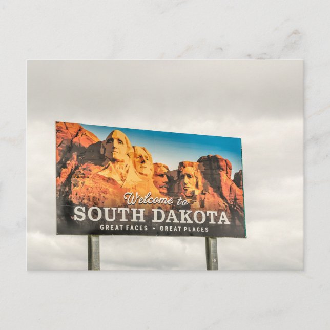 Welcome to South Dakota Sign Postcard (Front)