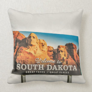 Welcome to South Dakota Sign Throw Pillow