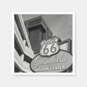 Welcome To Springfield Grayscale Napkin