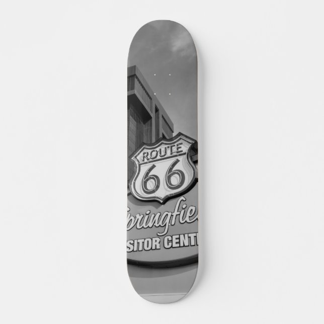 Welcome To Springfield Grayscale Skateboard (Front)