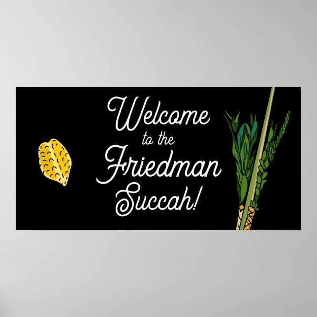 Welcome to Succah Personalized Lulav Poster  (Front)