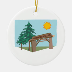 Welcome To Summer Camp! Ceramic Ornament