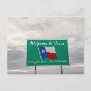 Welcome to Texas Sign - The Lone Star State Postcard
