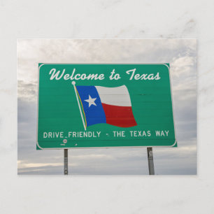 Welcome to Texas Sign - The Lone Star State Postcard