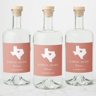 Welcome to Texas Wedding Party Custom  Liquor Bottle Label