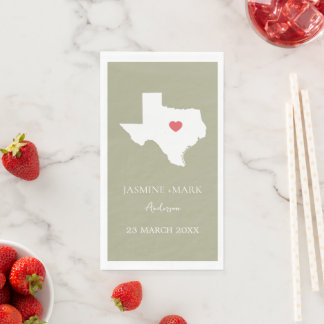 Welcome to Texas Wedding Party Custom  Napkin