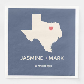Welcome to Texas Wedding Party Custom  Napkin