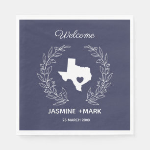 Welcome to Texas Wedding Party Custom  Napkin