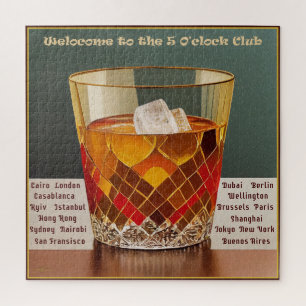 Welcome to the 5 O'clock Club Mid Century Design Jigsaw Puzzle