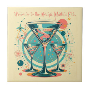 Welcome To The Atomic Martini Club Triple Play Tile