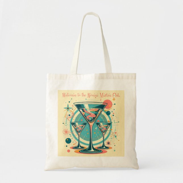 Welcome To The Atomic Martini Club Triple Play Tote Bag (Front)