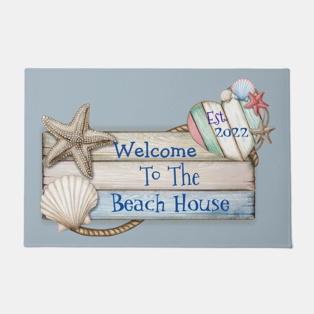 Welcome To The Beach House Doormat (Front)
