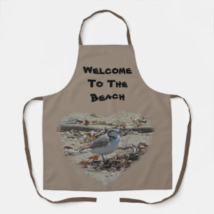 Welcome To The Beach Snowy Plover Photo Coast Bird Apron