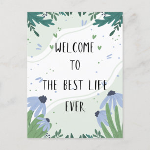 Welcome to the Best Life Ever Baptism  Postcard