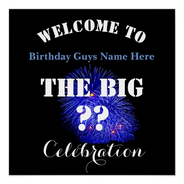 Welcome To ... The BIG (Any Year) Birthday  - Poster (Front)